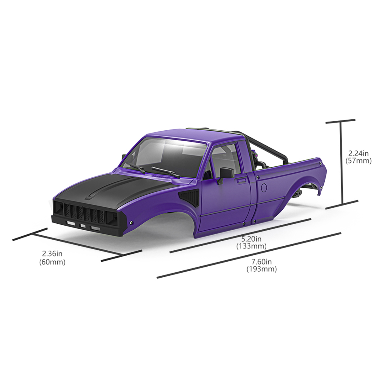 IR60-24 133mm Wheelbase Pickup - Rc Car Body Shell ulasan dan harga