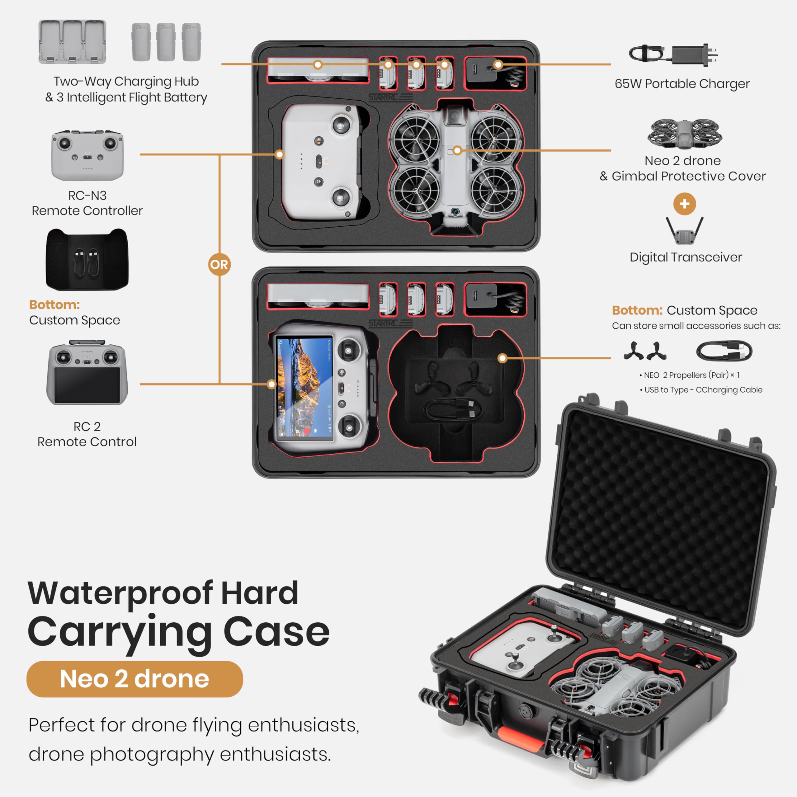 STARTRC Waterproof Hard Carryi - Drone Neo Rc ulasan dan harga