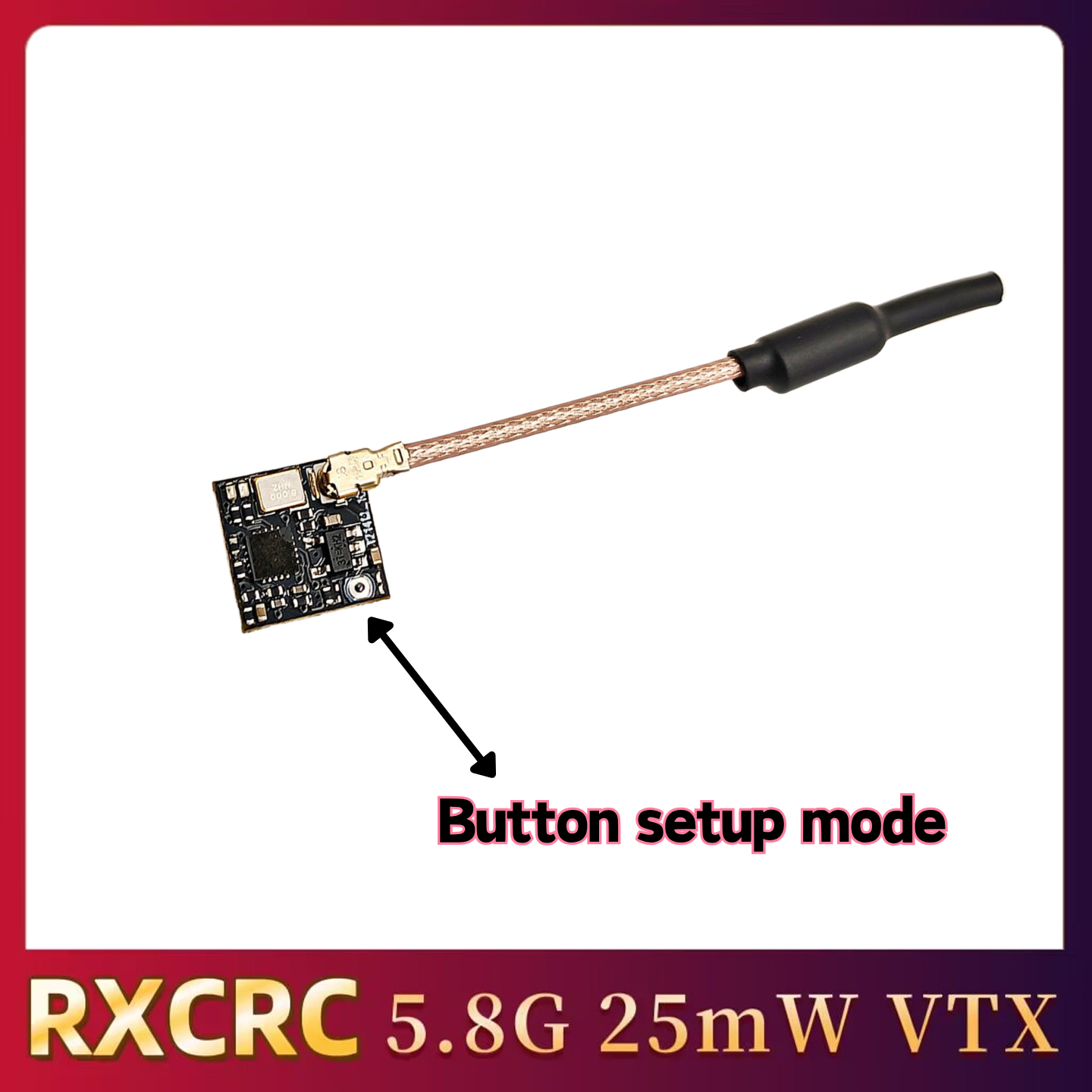 RXCRC 5.8GHz 48CH FPV 25mW Ana - Drone Rc Transmitter And Receiver ulasan dan harga